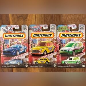 Matchbox Cars 2023 Candy Series: Razzle, Charleston, Carmel Apple Pops